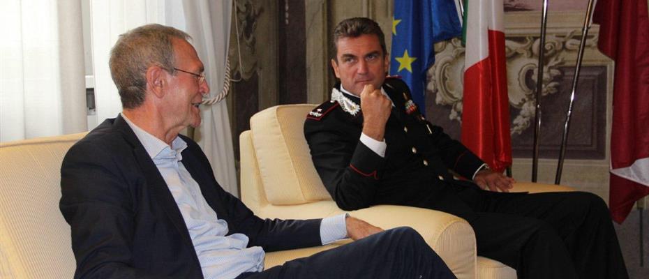 La visita dal presidente Dorigatti del generale dei Carabinieri Massimo Minniti
