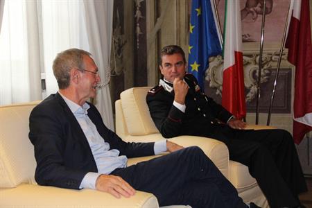 La visita dal presidente Dorigatti del generale dei Carabinieri Massimo Minniti