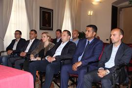 la delegazione kosovara a palazzo Trentini durante l'incontro con Dorigatti
