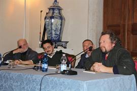 Tavolo dei relatori con Dolzan, Dorigatti, Decarli e Berlanda