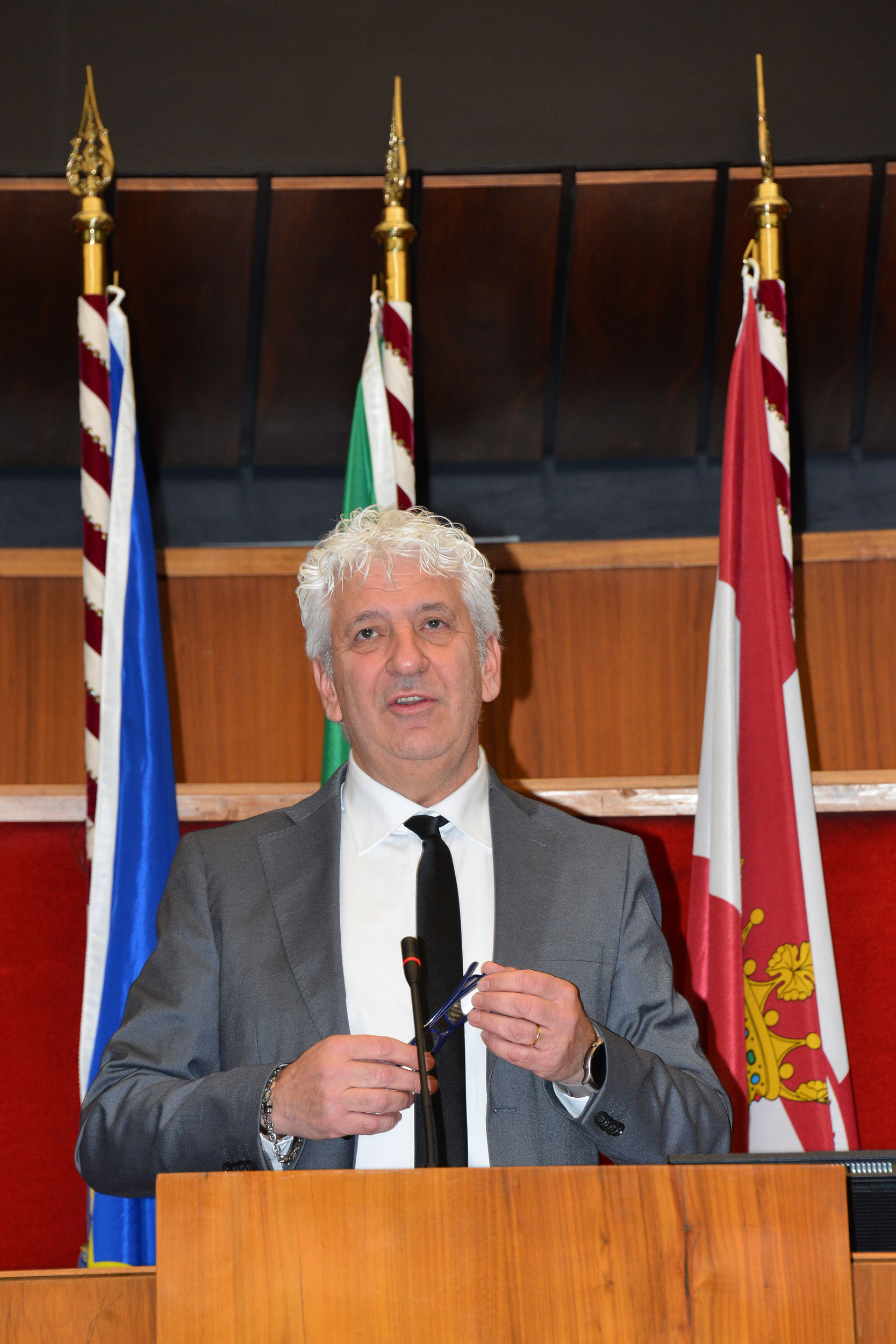 Il Presidente Claudio Soini in aula