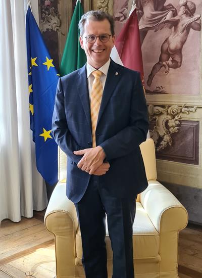 Il console d'Austria in visita a palazzo Trentini