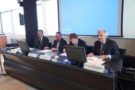 Il tavolo dei relatori durante la presentazione del documento