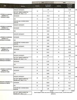 Il documento relativo ai dati sui medici nei pronto soccorso presentato dall'assessora Segnana 
