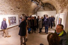 Visitatori negli spazi espositivi