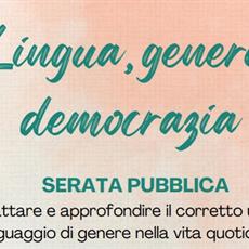 "Lingua, genere e democrazia": incontro organizzato dalla Cpo e dal Comune di Dro