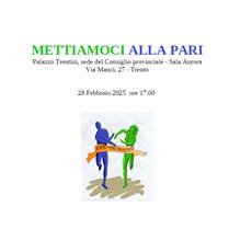 "Mettiamoci alla pari", venerdì 28 febbraio un incontro per riflettere sulla rappresentanza 