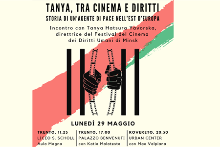 Tanya Hatsura Yavorska in Trentino: doppio appuntamento con l'attivista e direttrice del Festival del cinema dei diritti umani di Minsk
